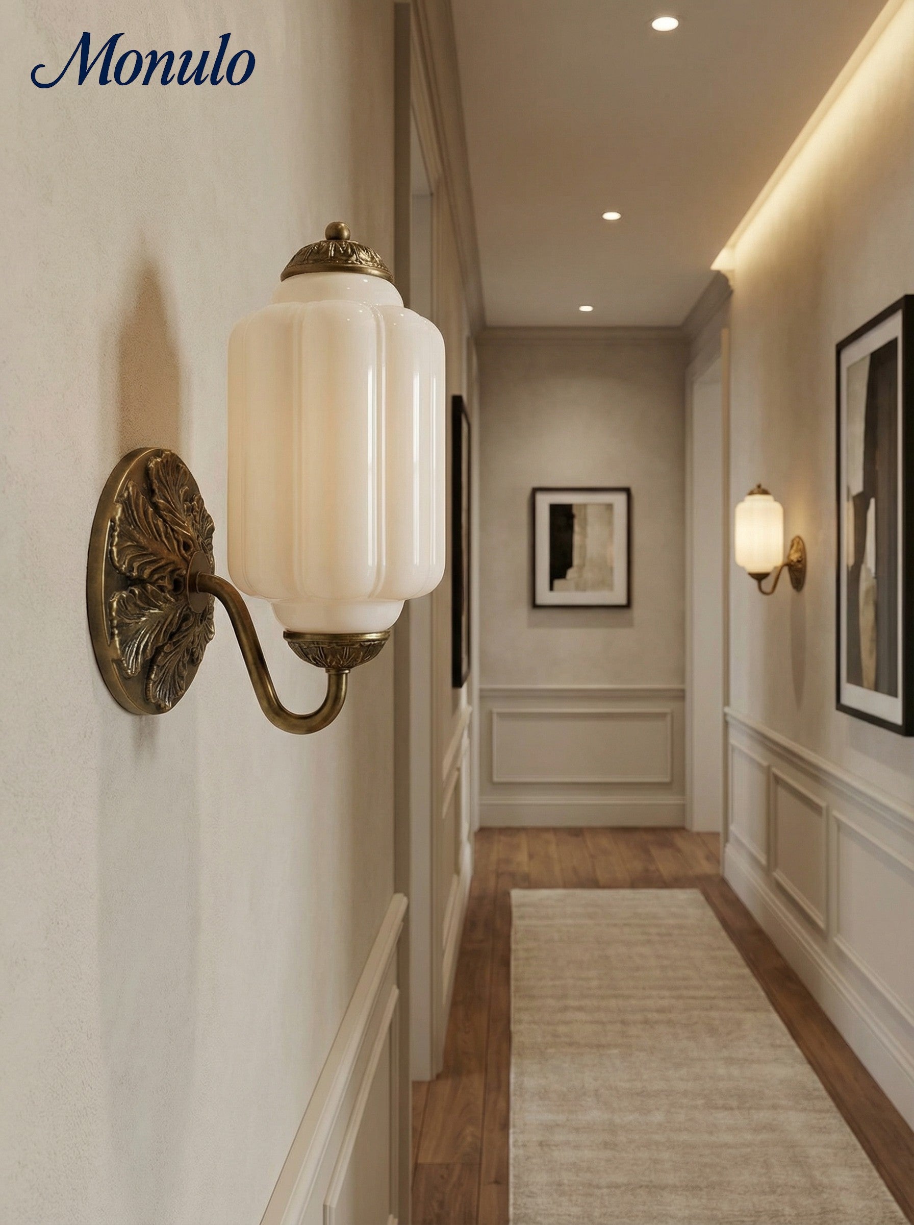 Vintage Milk Glass Wall Sconce Light