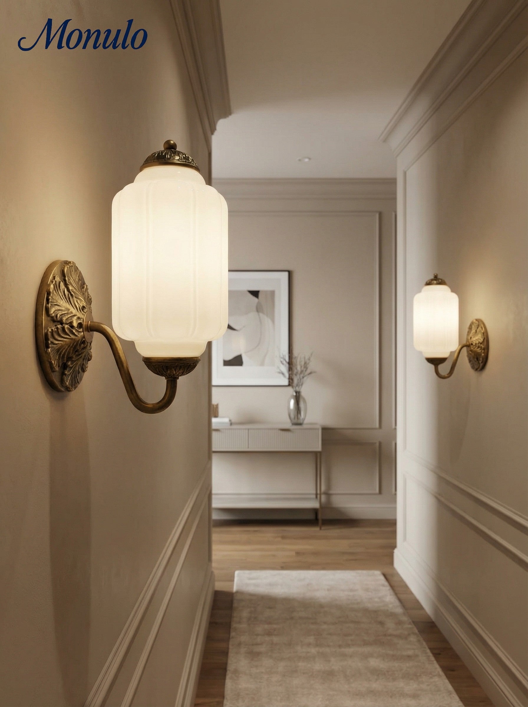 Vintage Milk Glass Wall Sconce Light