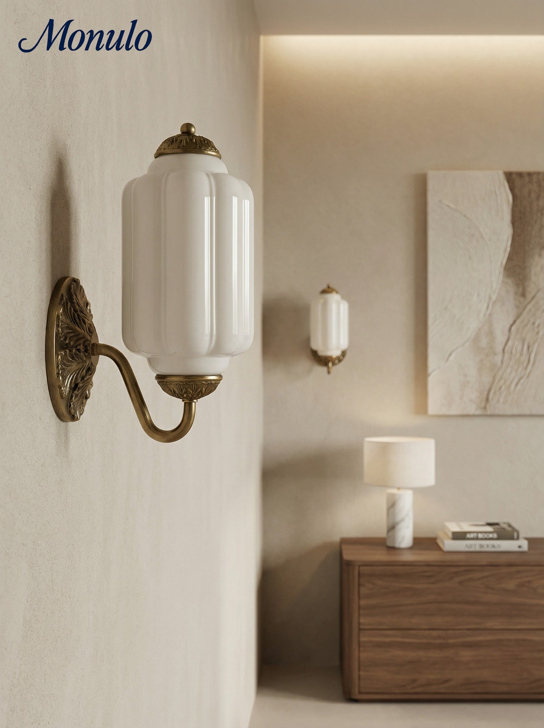 Vintage Milk Glass Wall Sconce Light