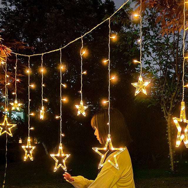 Zonne Stringverlichting Met Ster En Maan Hangende Vormen