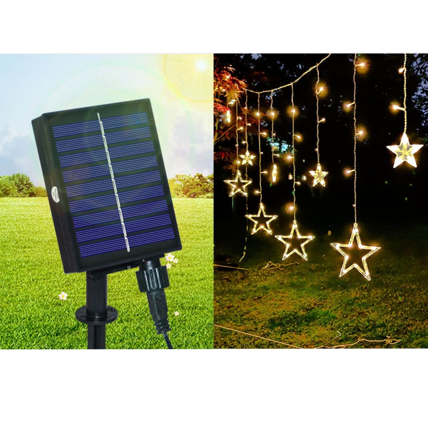 Zonne Stringverlichting Met Ster En Maan Hangende Vormen
