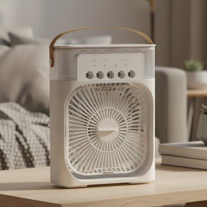 Draagbare Mini Luchtbevochtiger Ventilator – 2-in-1 Bureauluchtkoeler