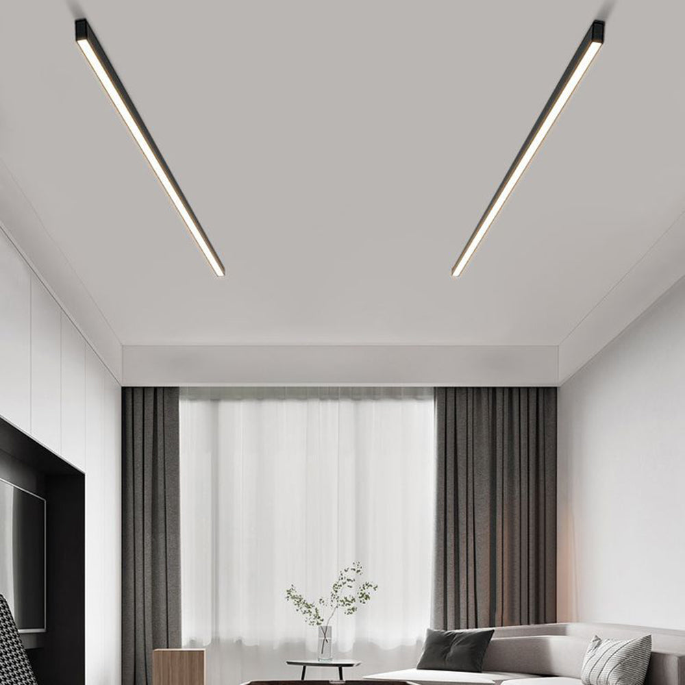Minimalist Linear Black LED Ceiling Light