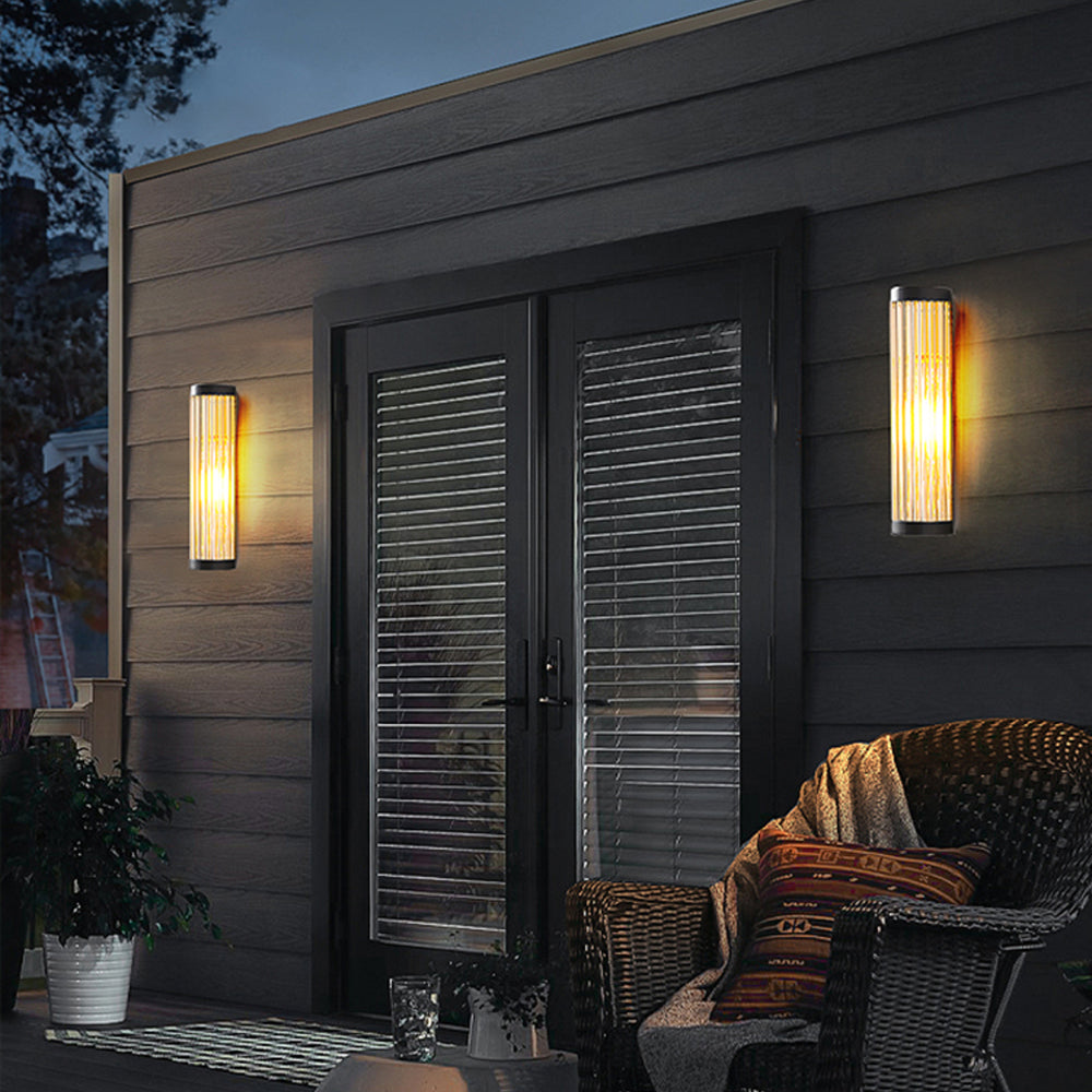 Modern Semi-Cylinder Outdoor Wall Sconce Light