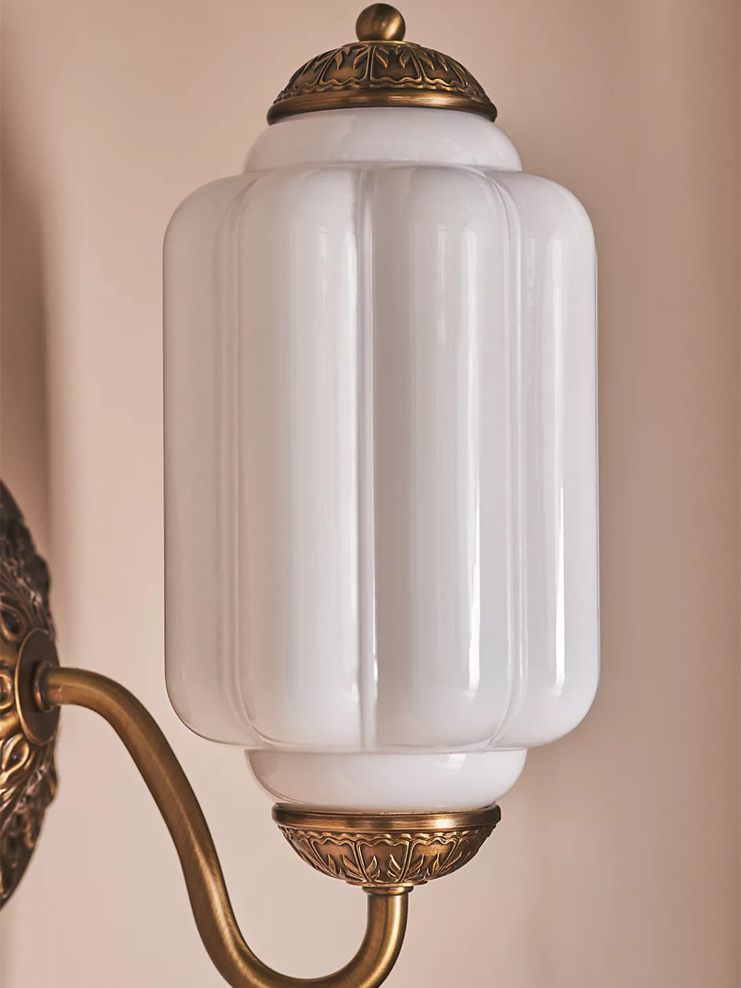 Vintage Milk Glass Wall Sconce Light