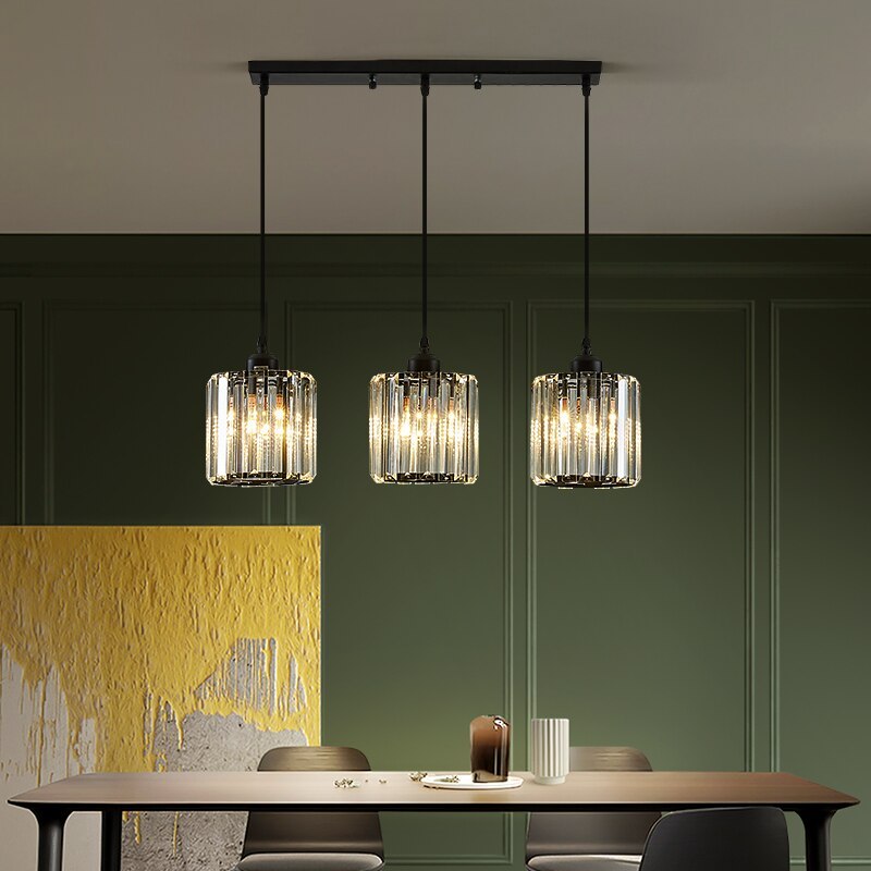 Cluster Pendant Light with Cylindrical Glass Shades