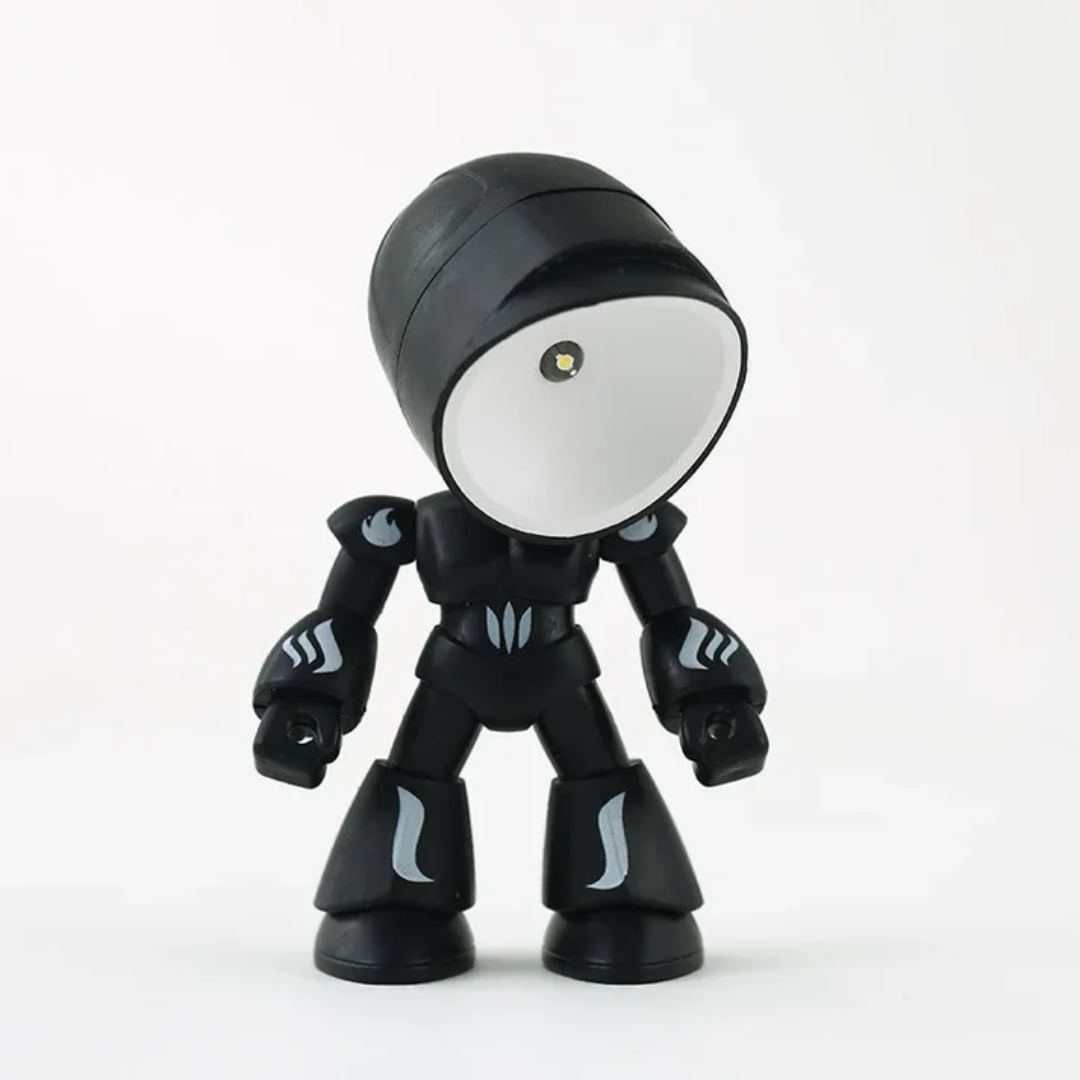 Robot-inspired Figure Plastic LED Table Lamp with Adjustable Head