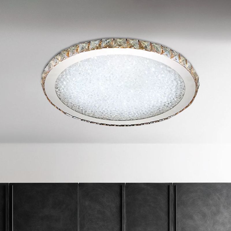 Crystal Halo Flush Mount Ceiling Light