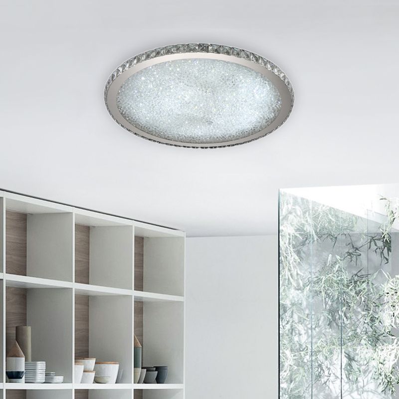 Crystal Halo Flush Mount Ceiling Light