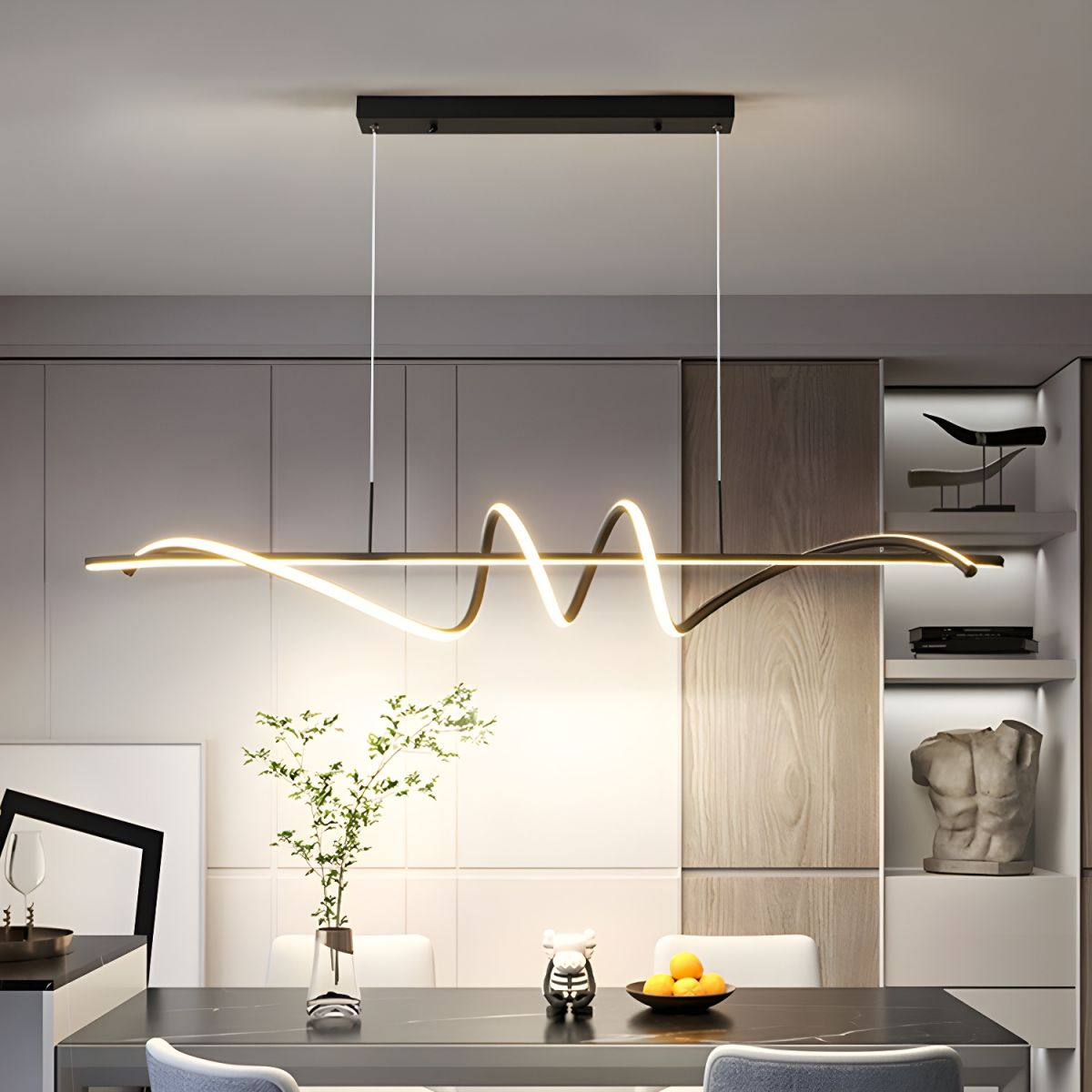 Contemporary LED String Pendant Light