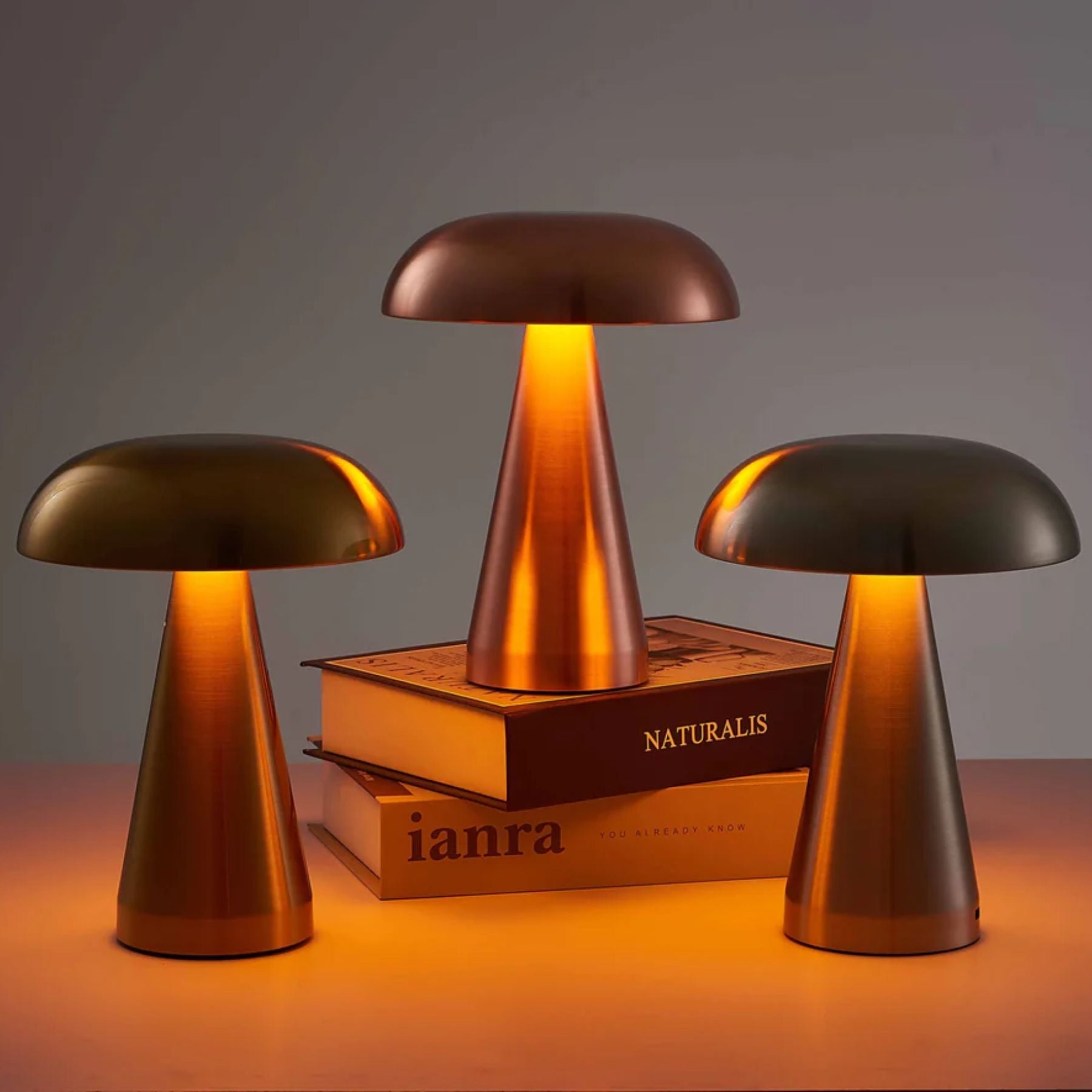 Metal Mushroom Table Lamp