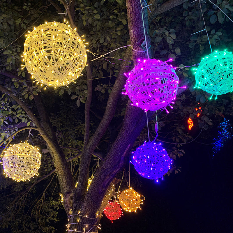 Hanging LED Sphere Lights with Metal Wire Ball Design