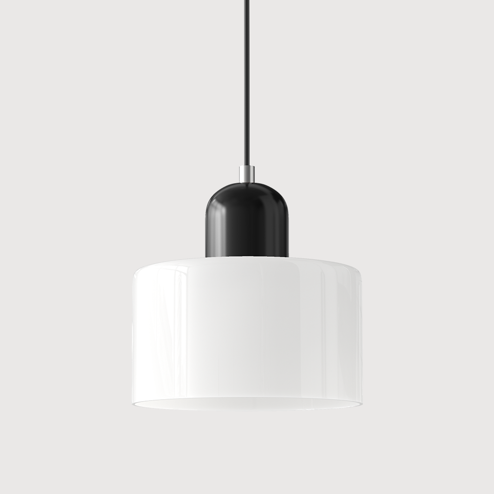 Coloured glass Bauhaus pendant light