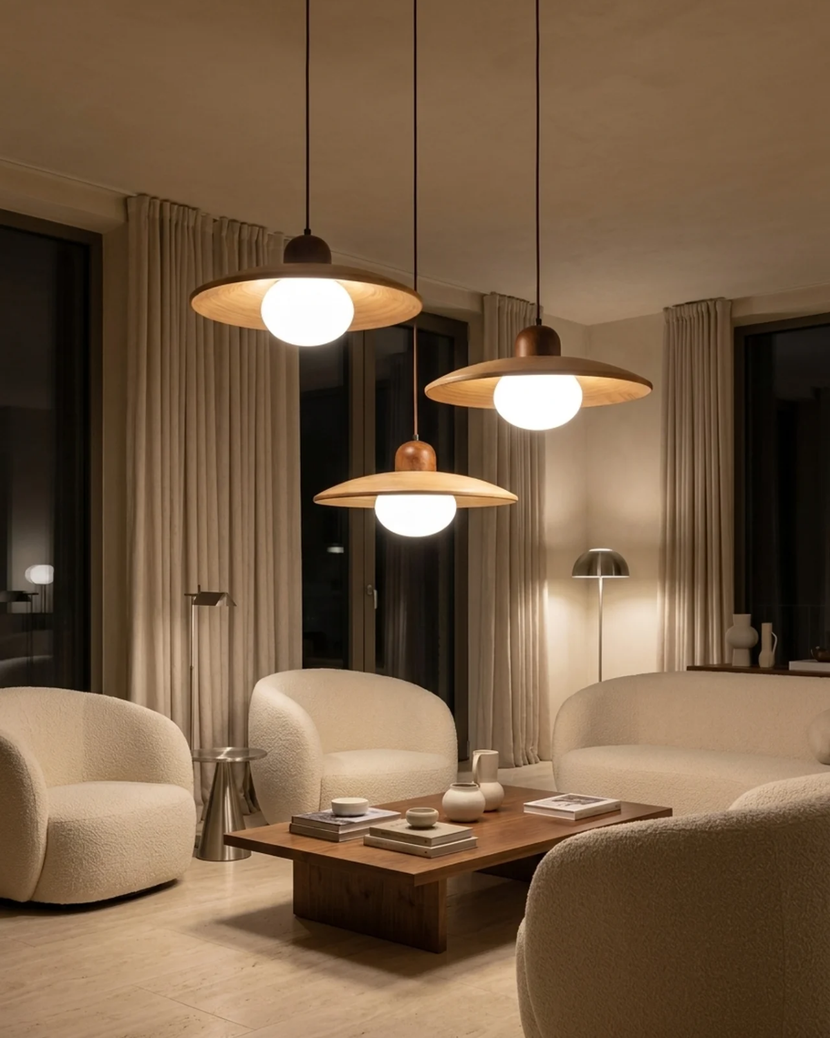 Suspension minimaliste pour une lumière douce dans la cuisine