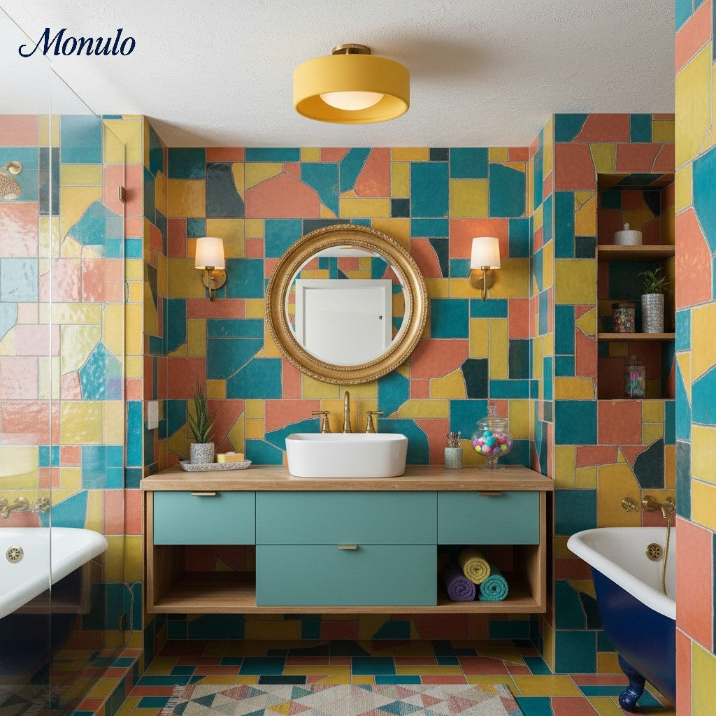 Porcelain Flush Mount Ceiling Light