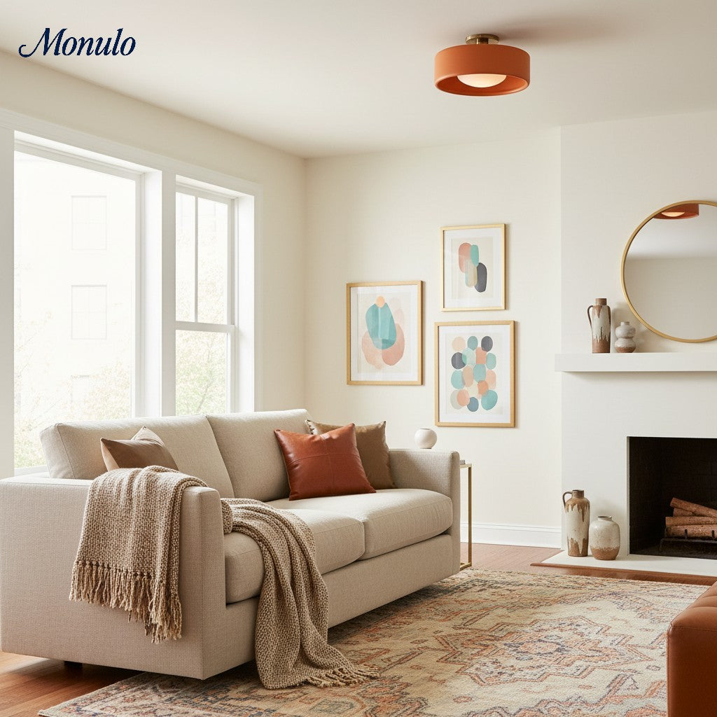 Porcelain Flush Mount Ceiling Light