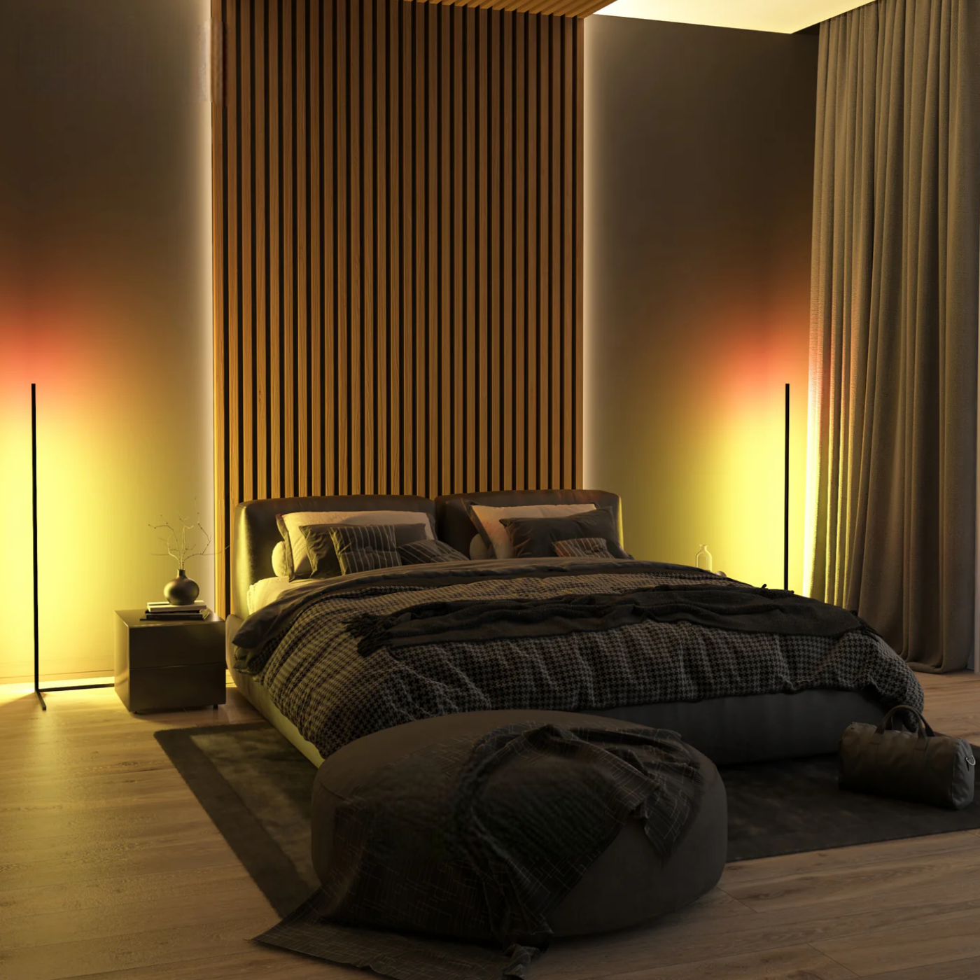 Smart Ambient LED Corner Floor Lamp