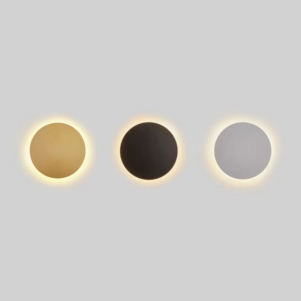Applique murale ronde minimaliste avec éclairage en halo