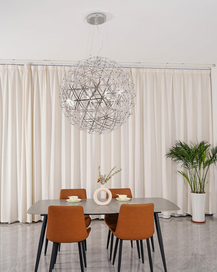 Designer LED Sphere Chandelier with Adjustable Height