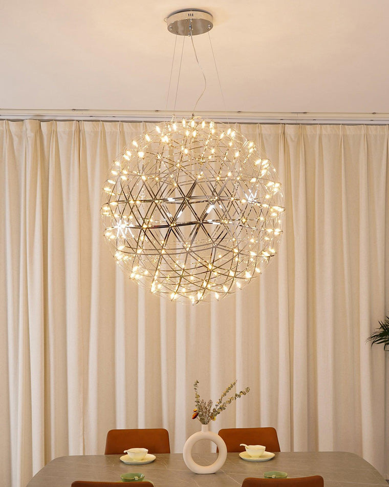 Designer LED Sphere Chandelier with Adjustable Height
