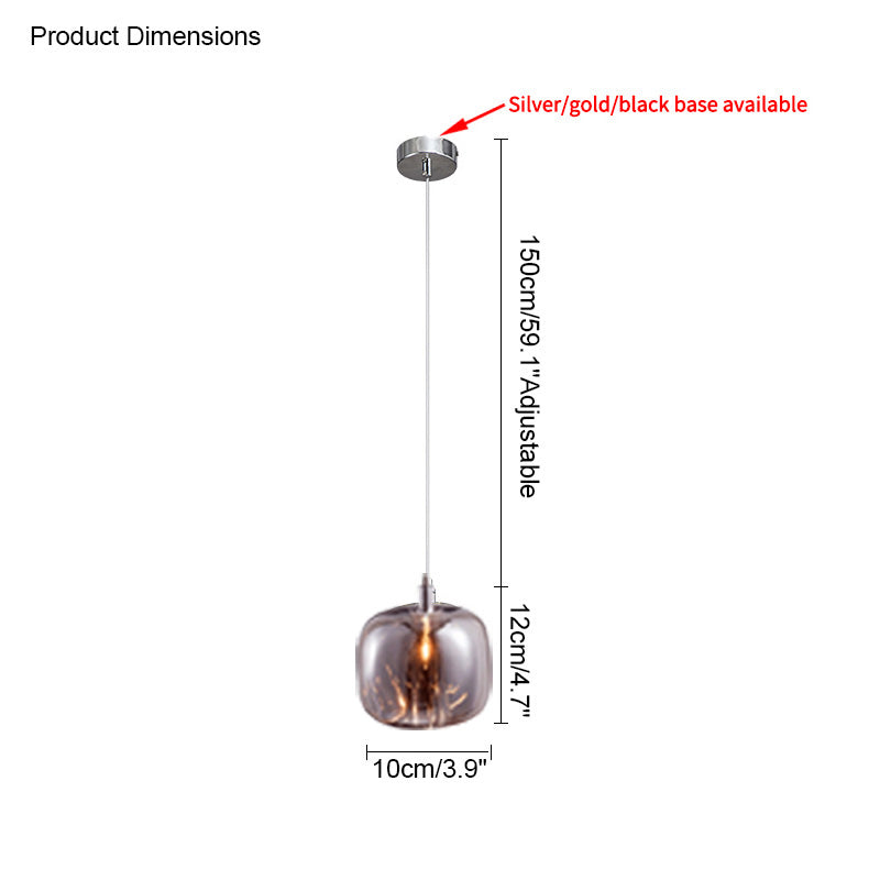 Modern Coloured Glass Multi Pendant Chandelier