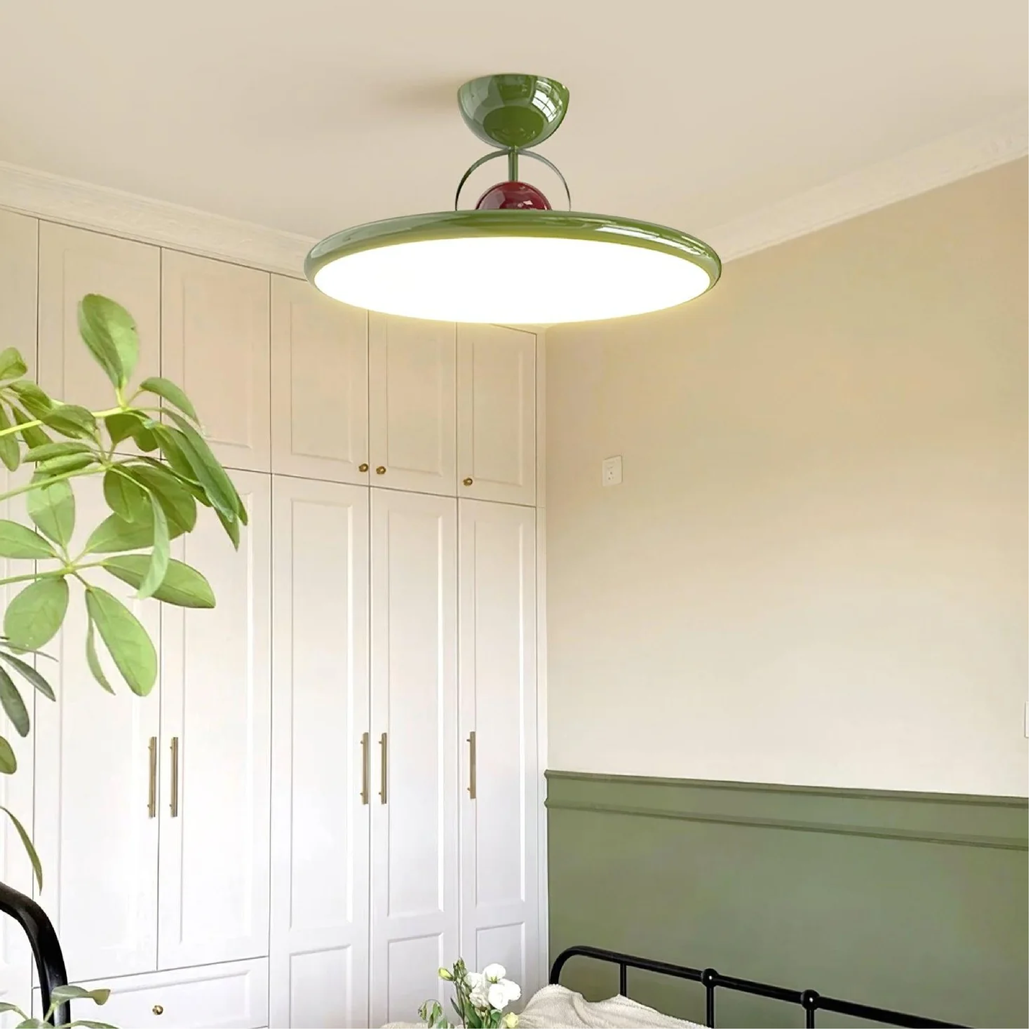 Retro Glass Flush Mount Ceiling Light