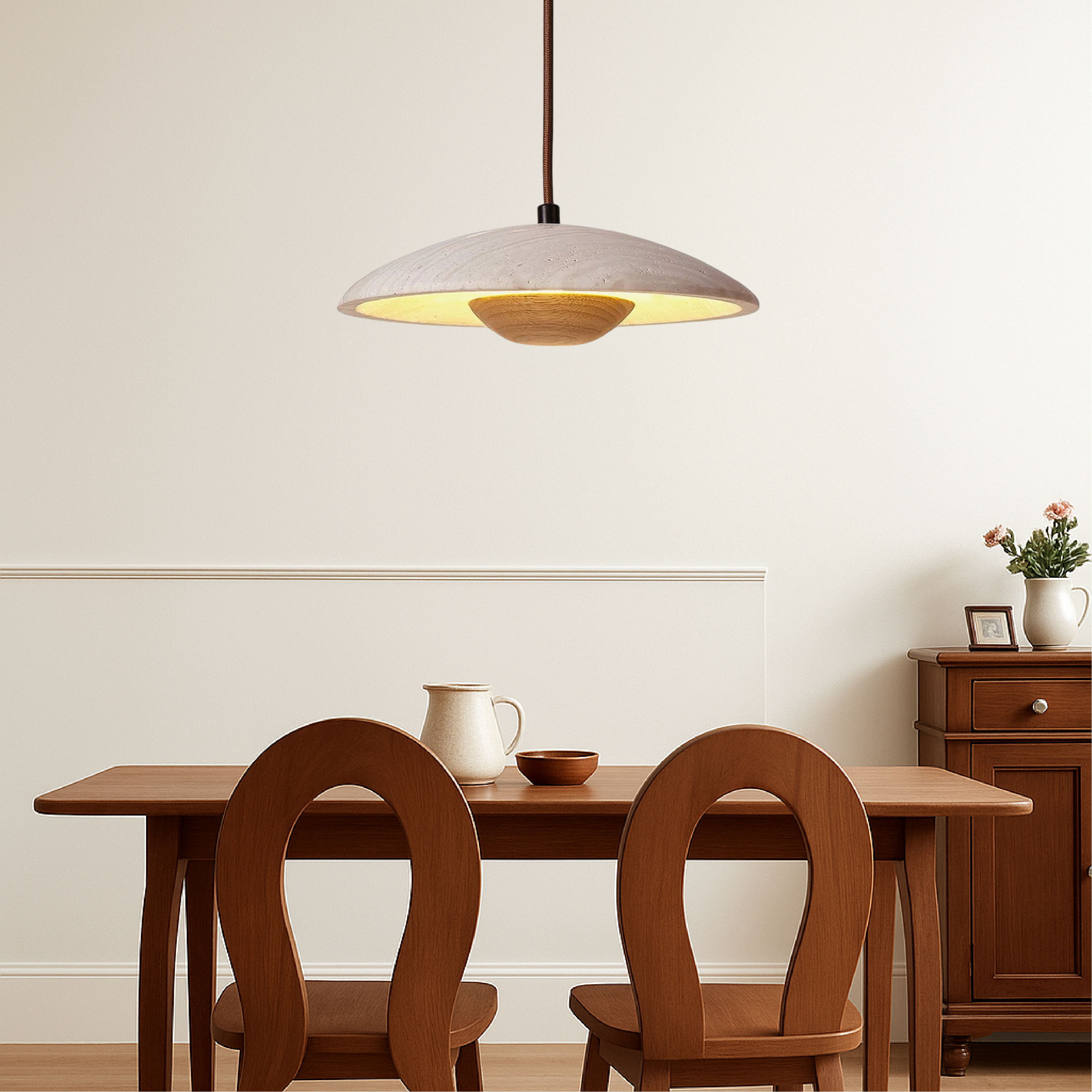 Travertijn steen hanglamp