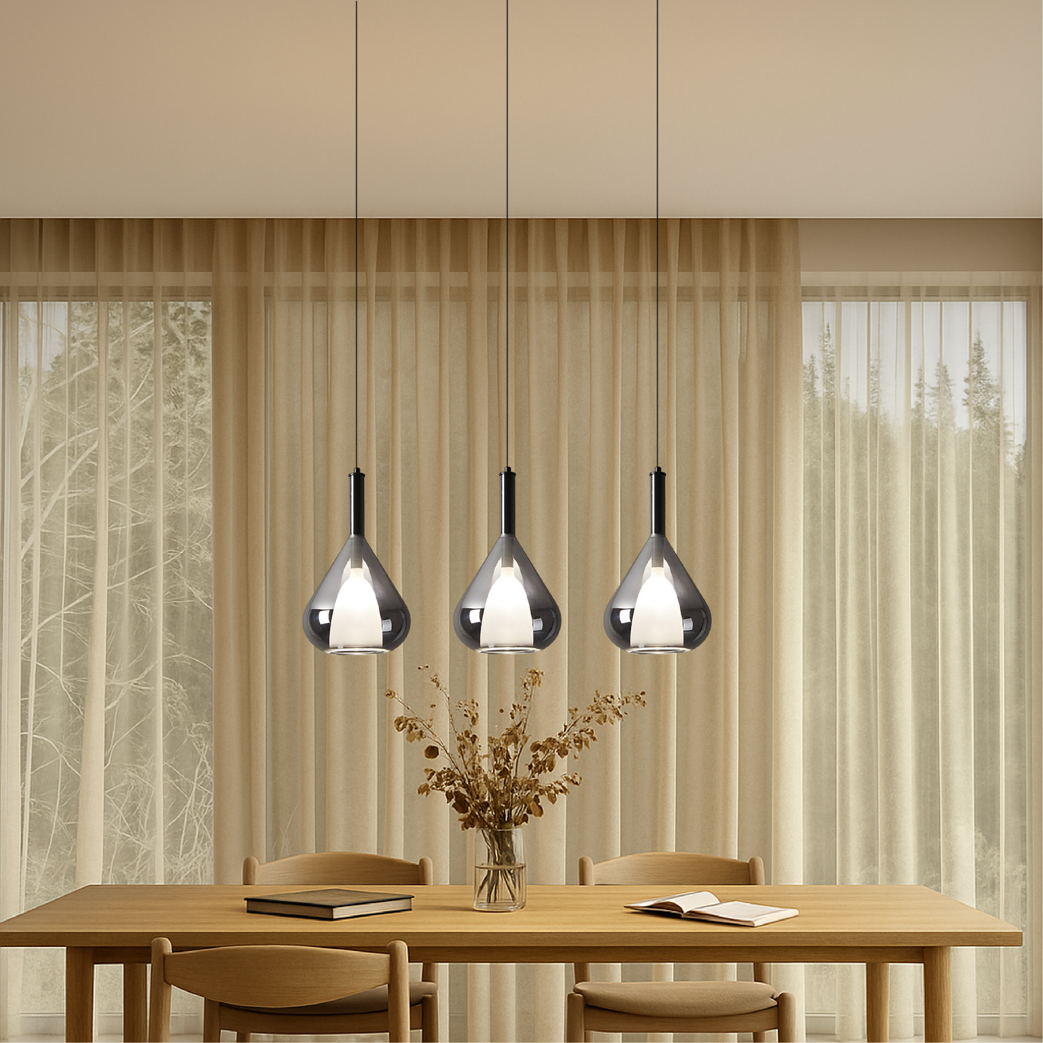 Elegant Glass Pendant Light
