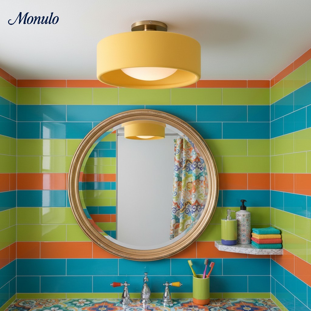 Porcelain Flush Mount Ceiling Light