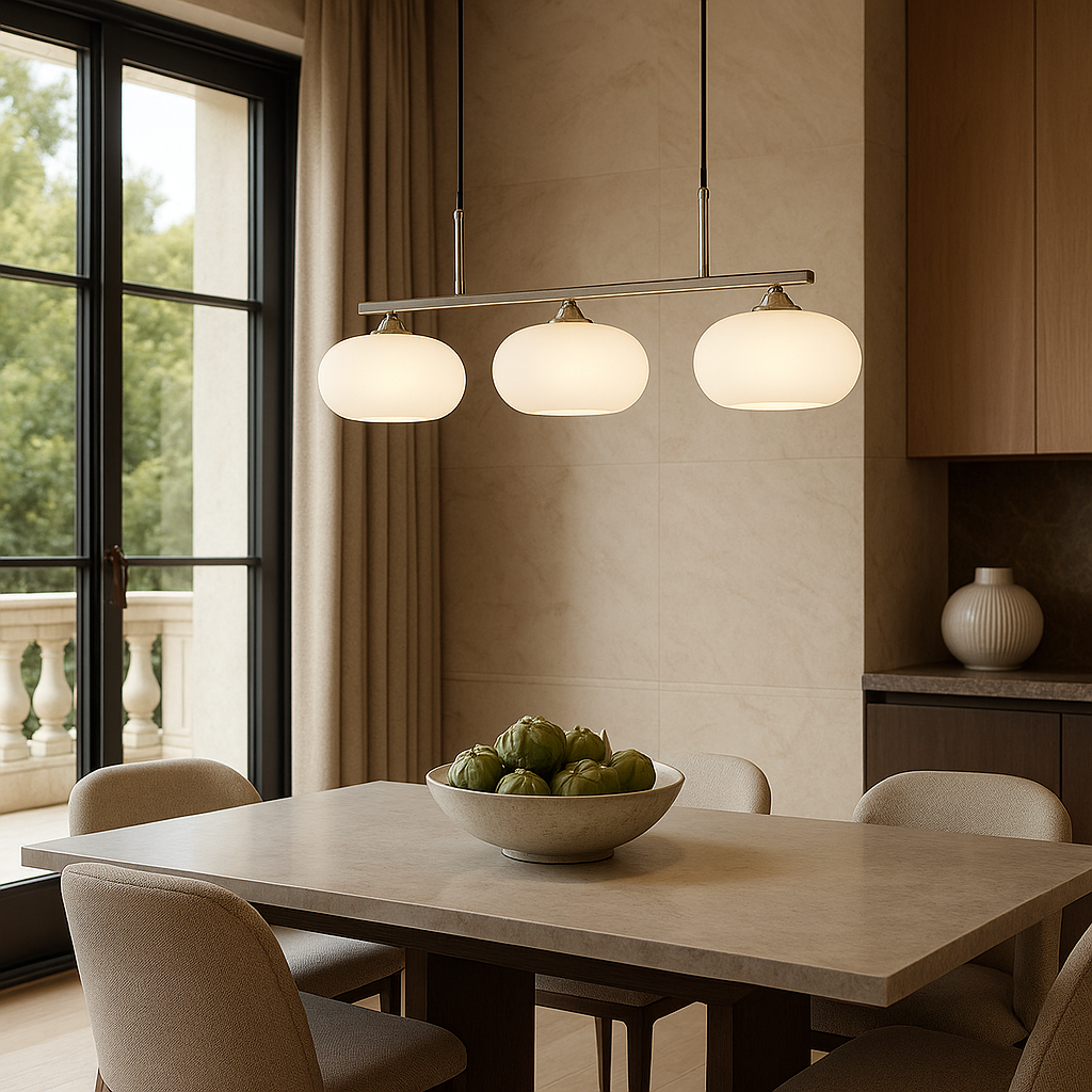Modern 3-Light Bauhaus Island Pendant