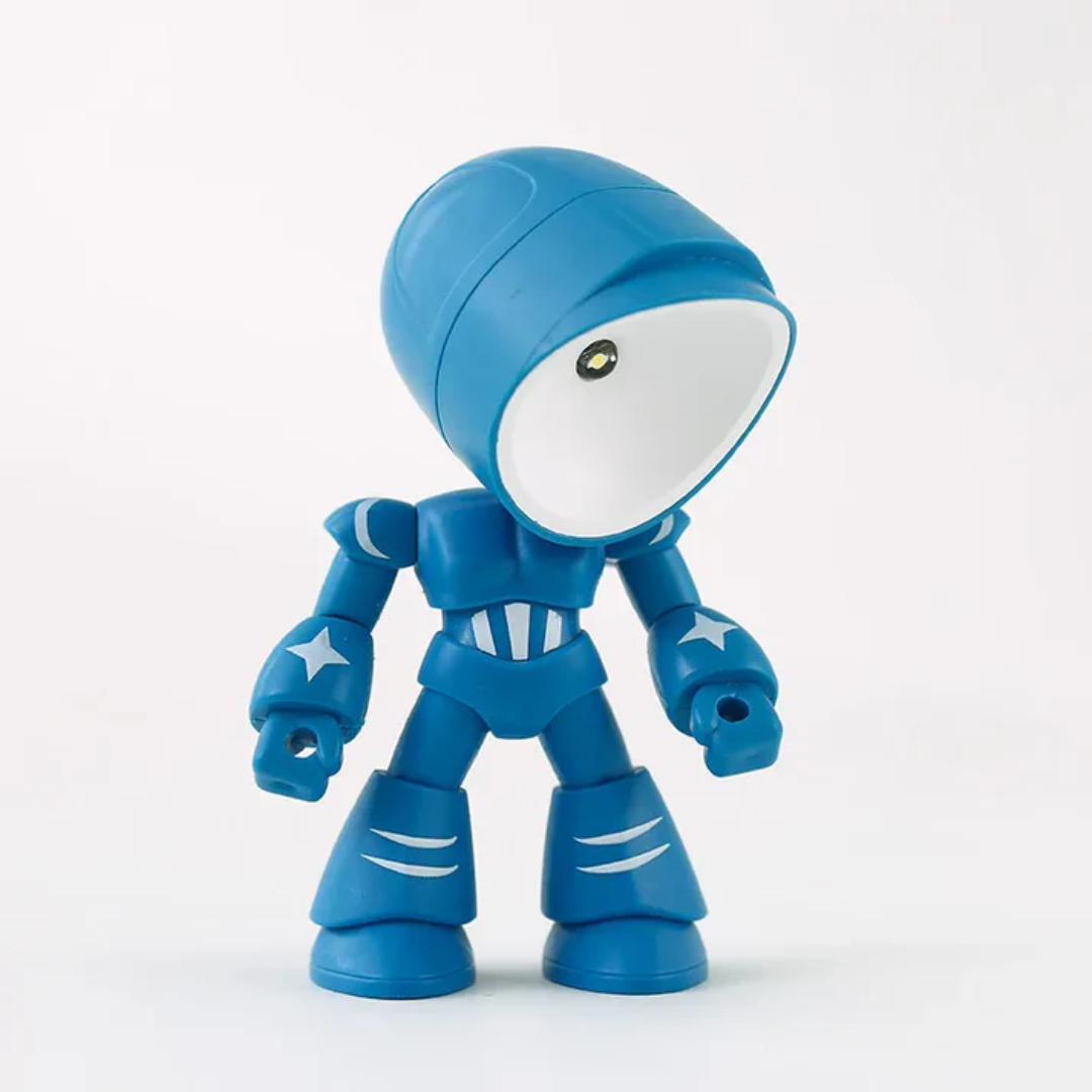 Robot-inspired Figure Plastic LED Table Lamp with Adjustable Head