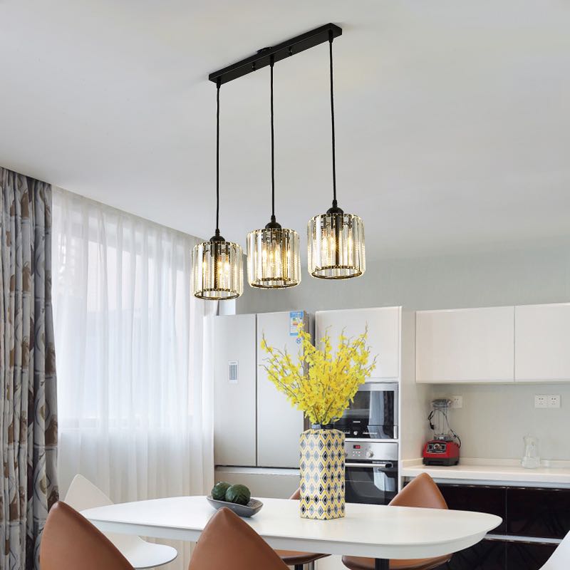 Cluster Pendant Light with Cylindrical Glass Shades