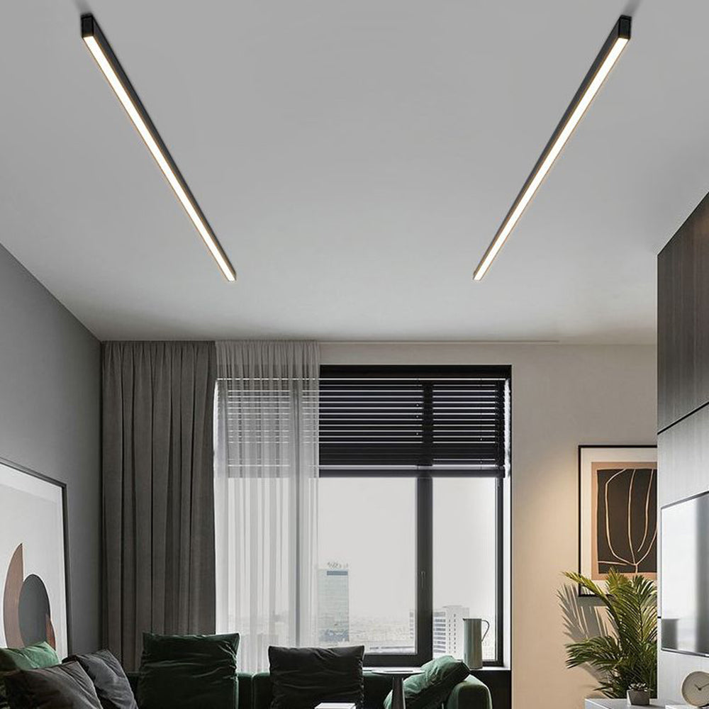 Minimalist Linear Black LED Ceiling Light
