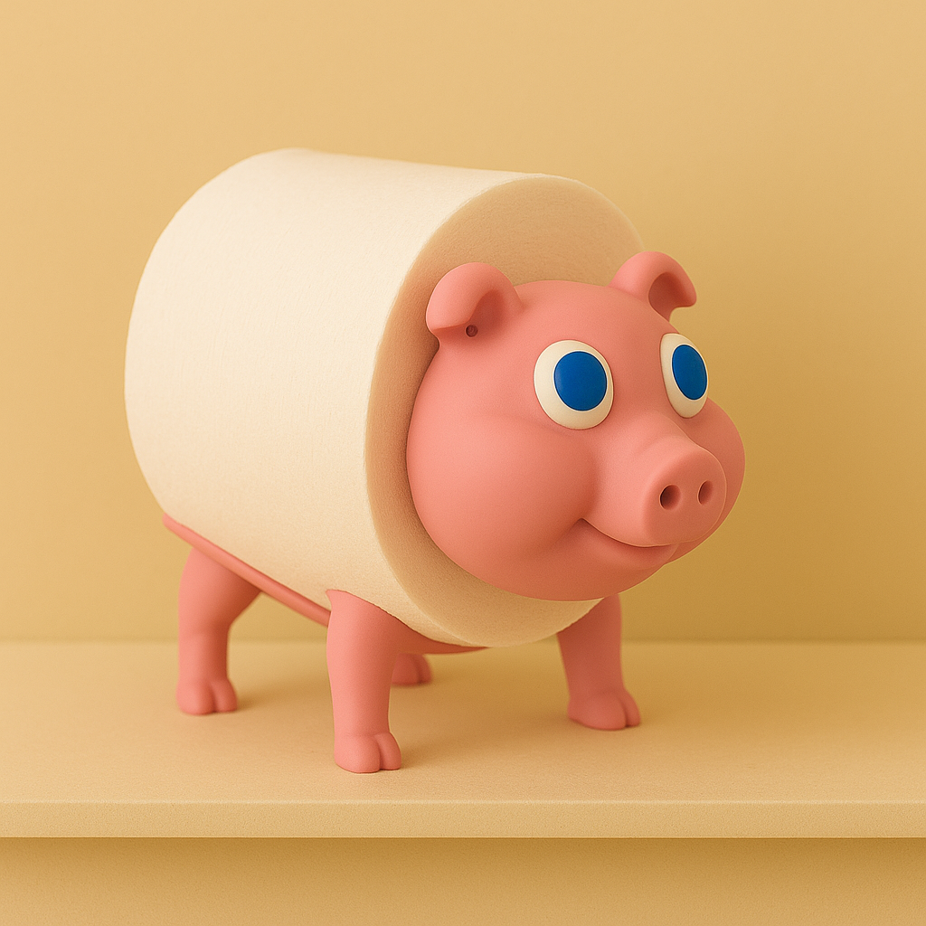 Animal Toilet Roll Holder Tabletop Decorative Figure