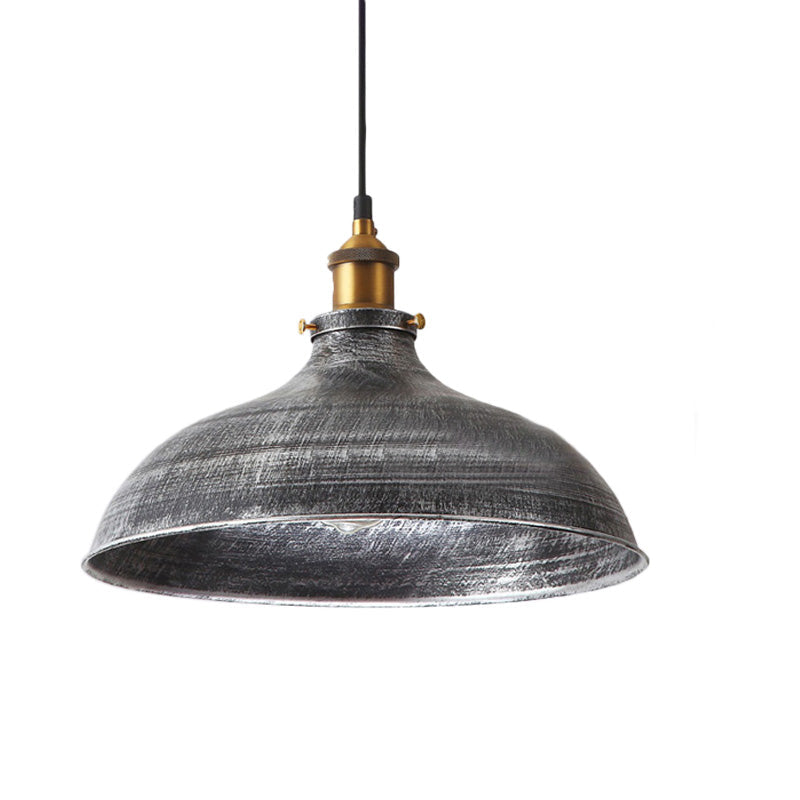 Industrial Metal Pendant Lamp Grey Vintage Style