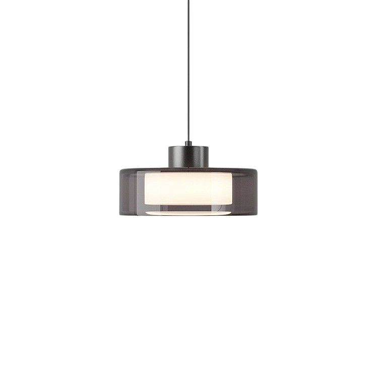 Modern Italian Smoked Glass Pendant Light