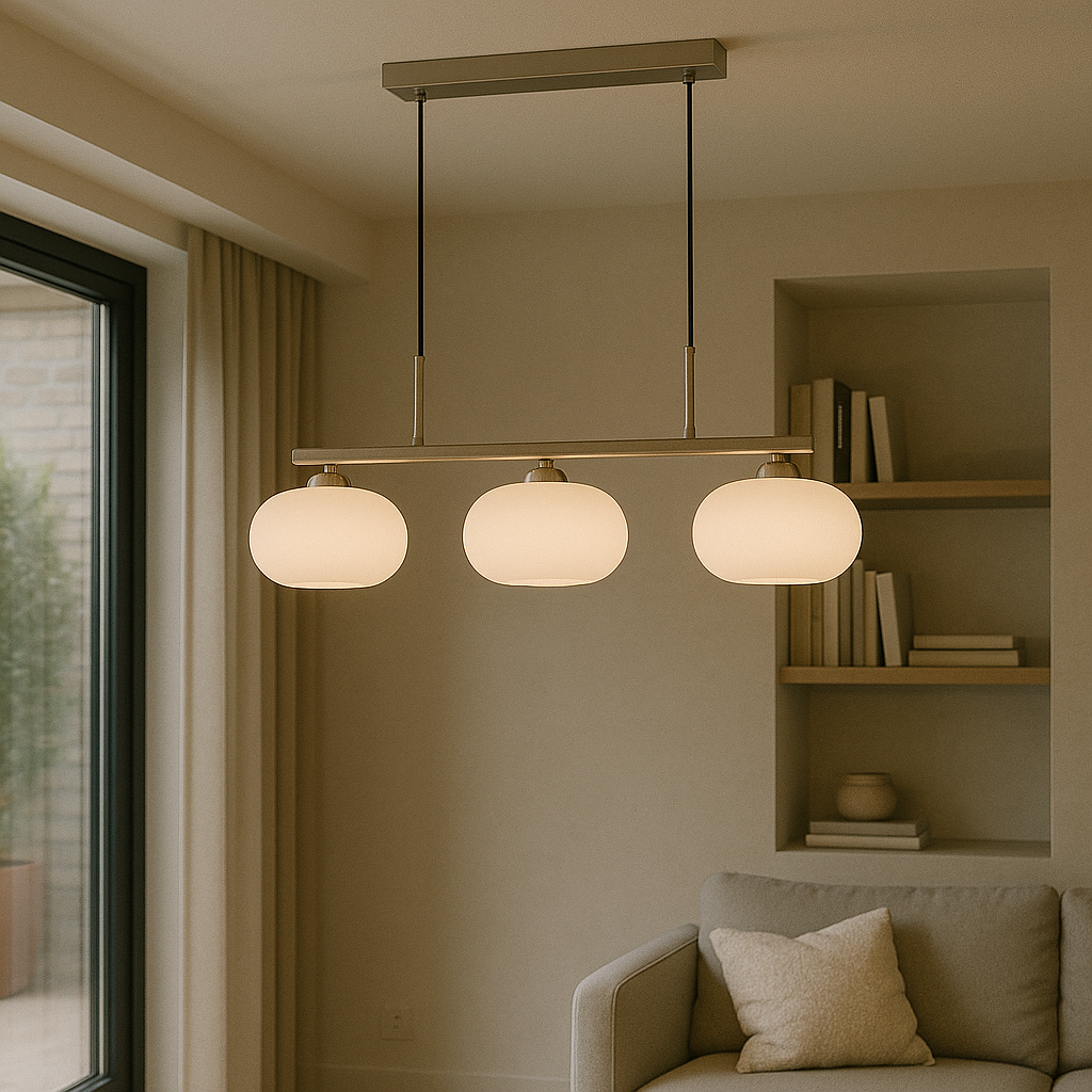 Modern 3-Light Bauhaus Island Pendant