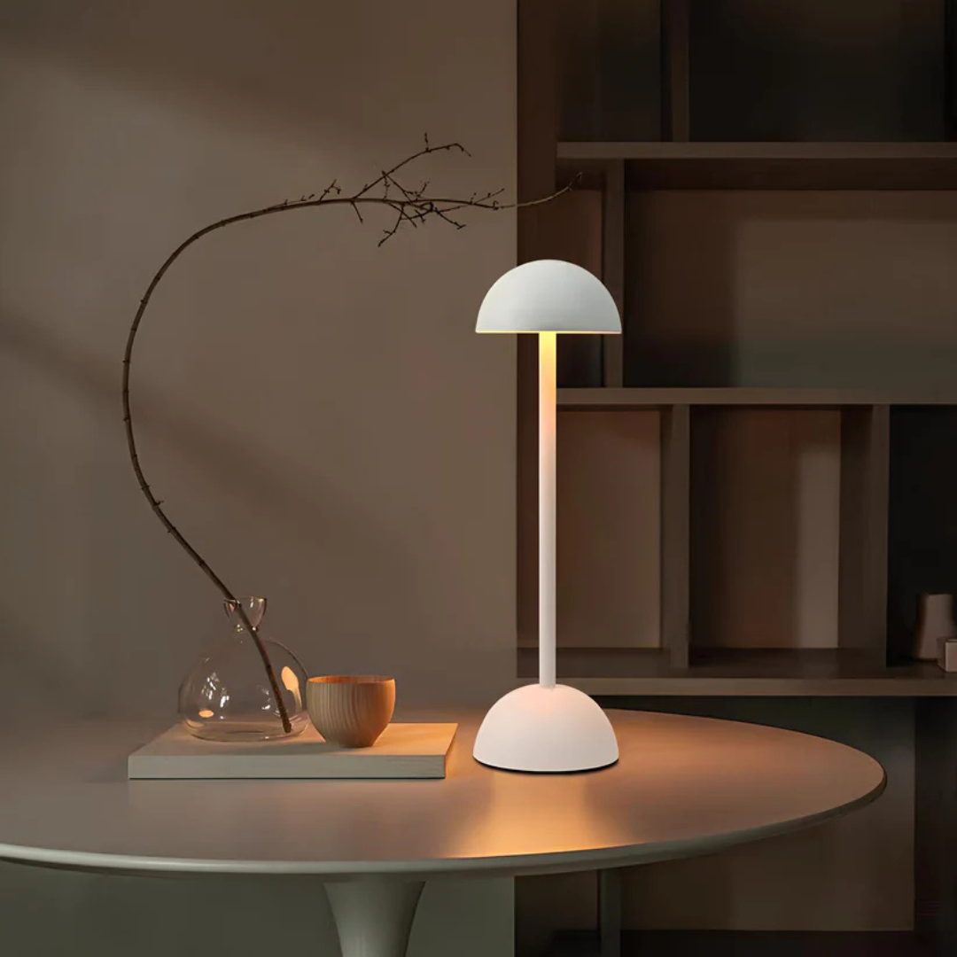 Rechargeable LED Table Lamp with Dome Shade and Touch Control