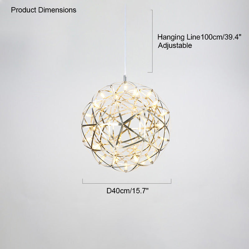 Designer LED Sphere Chandelier with Adjustable Height