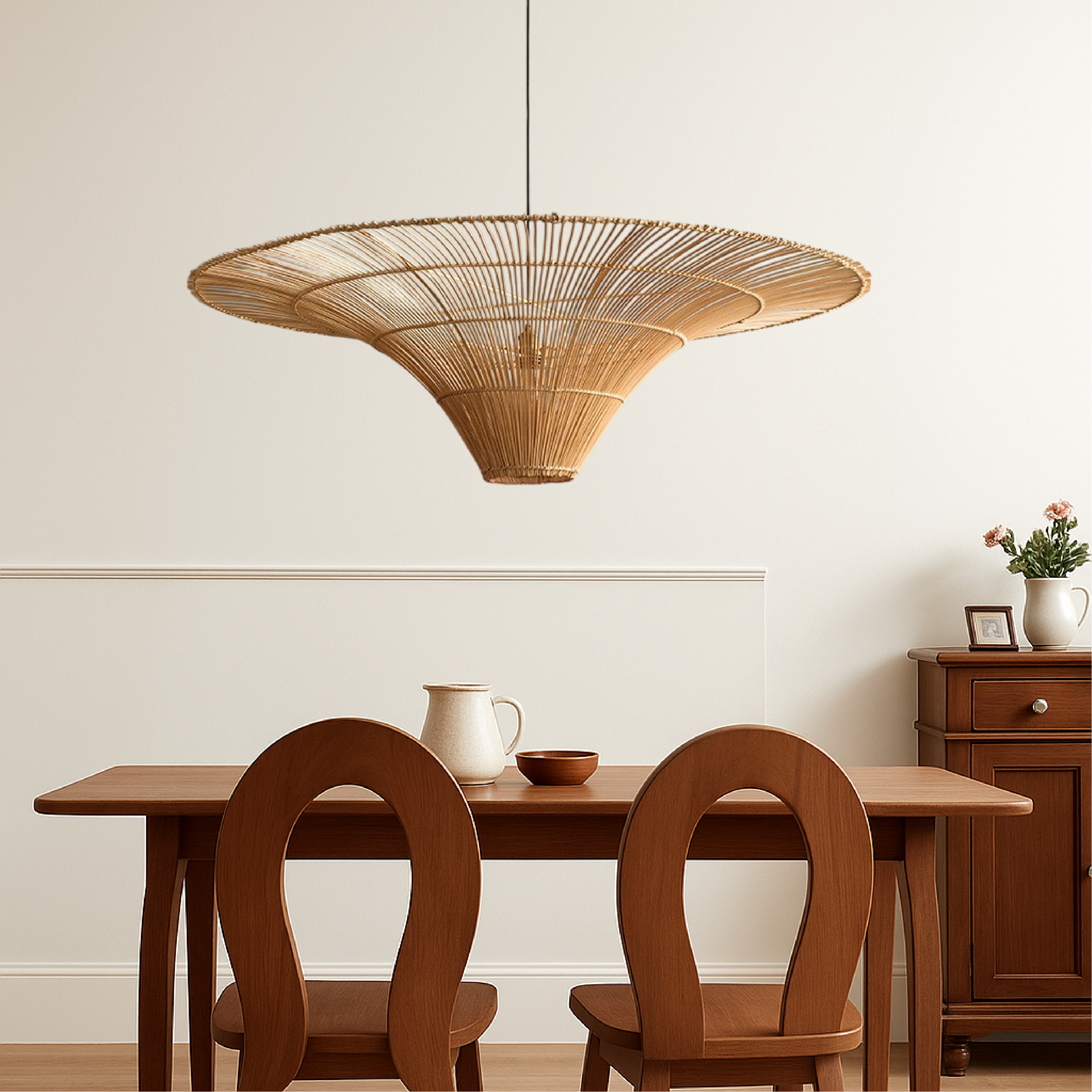 Rattan Dining Room Pendant Light