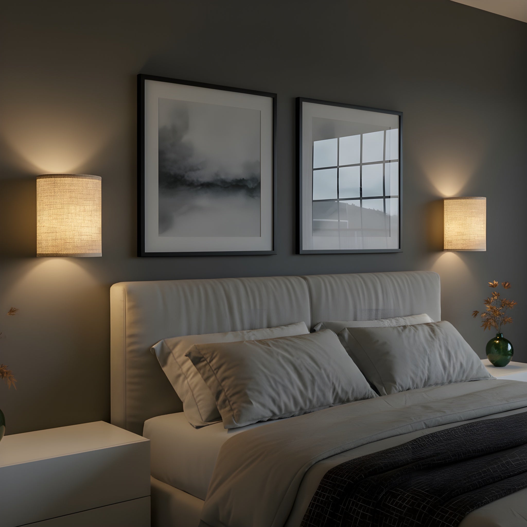 1+1 Free Fabric Wall Sconces