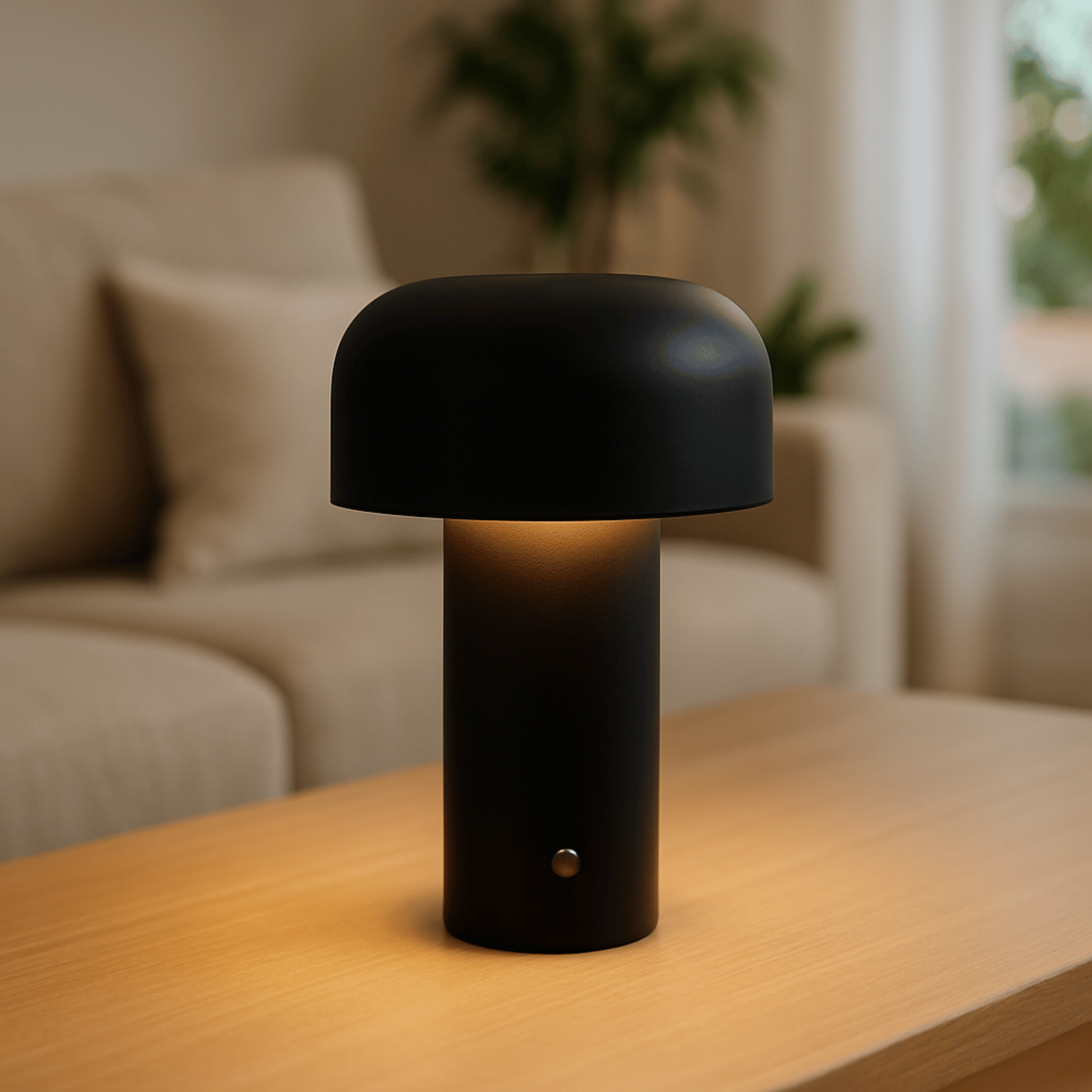 Oplaadbare LED Tafellamp met Metalen Schaduw