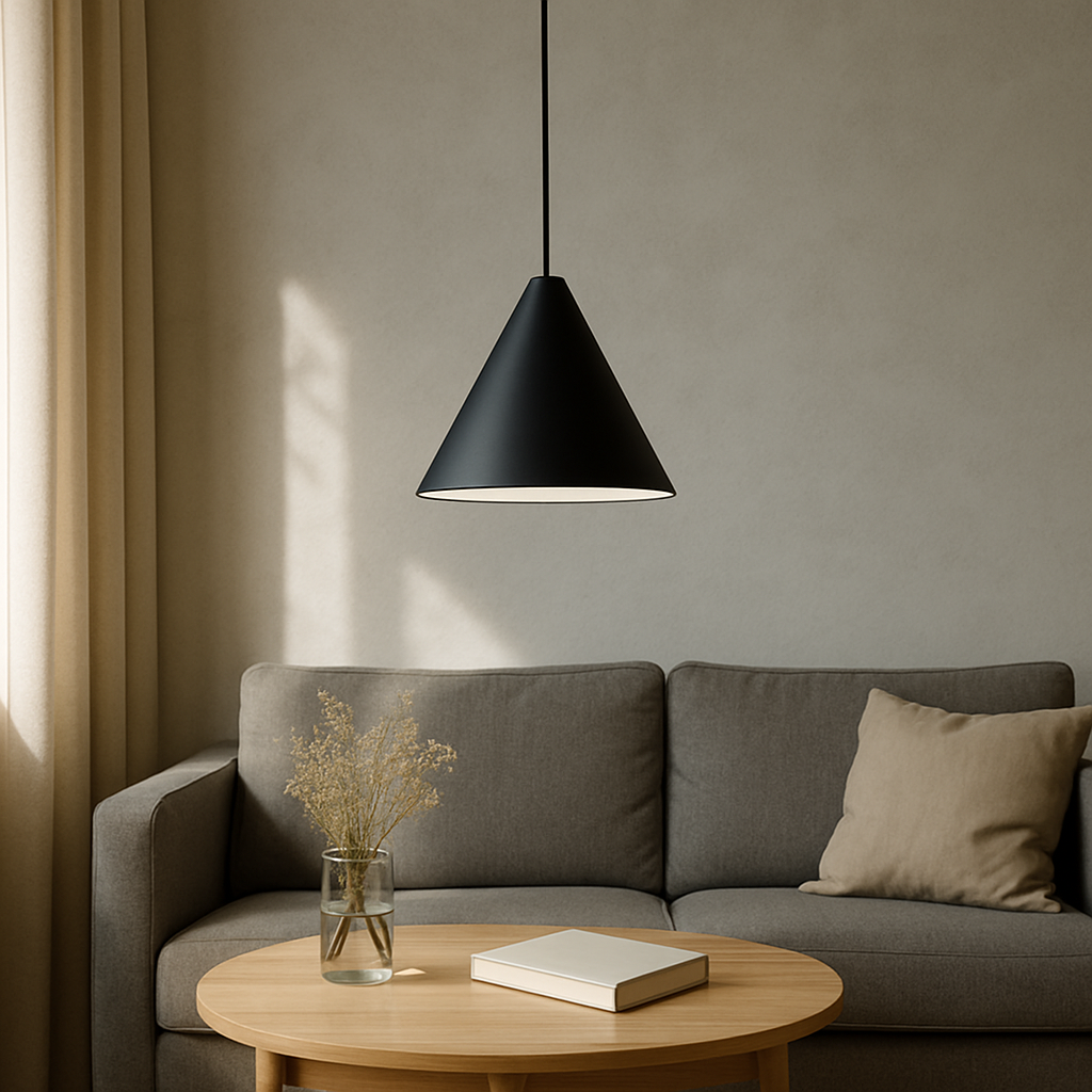 Modern Black Cone Pendant Lamp