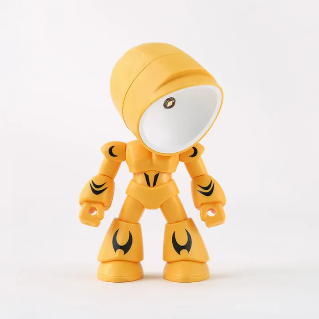Robot-inspired Figure Plastic LED Table Lamp with Adjustable Head