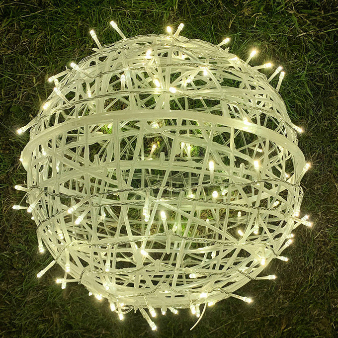 Hanging LED Sphere Lights with Metal Wire Ball Design
