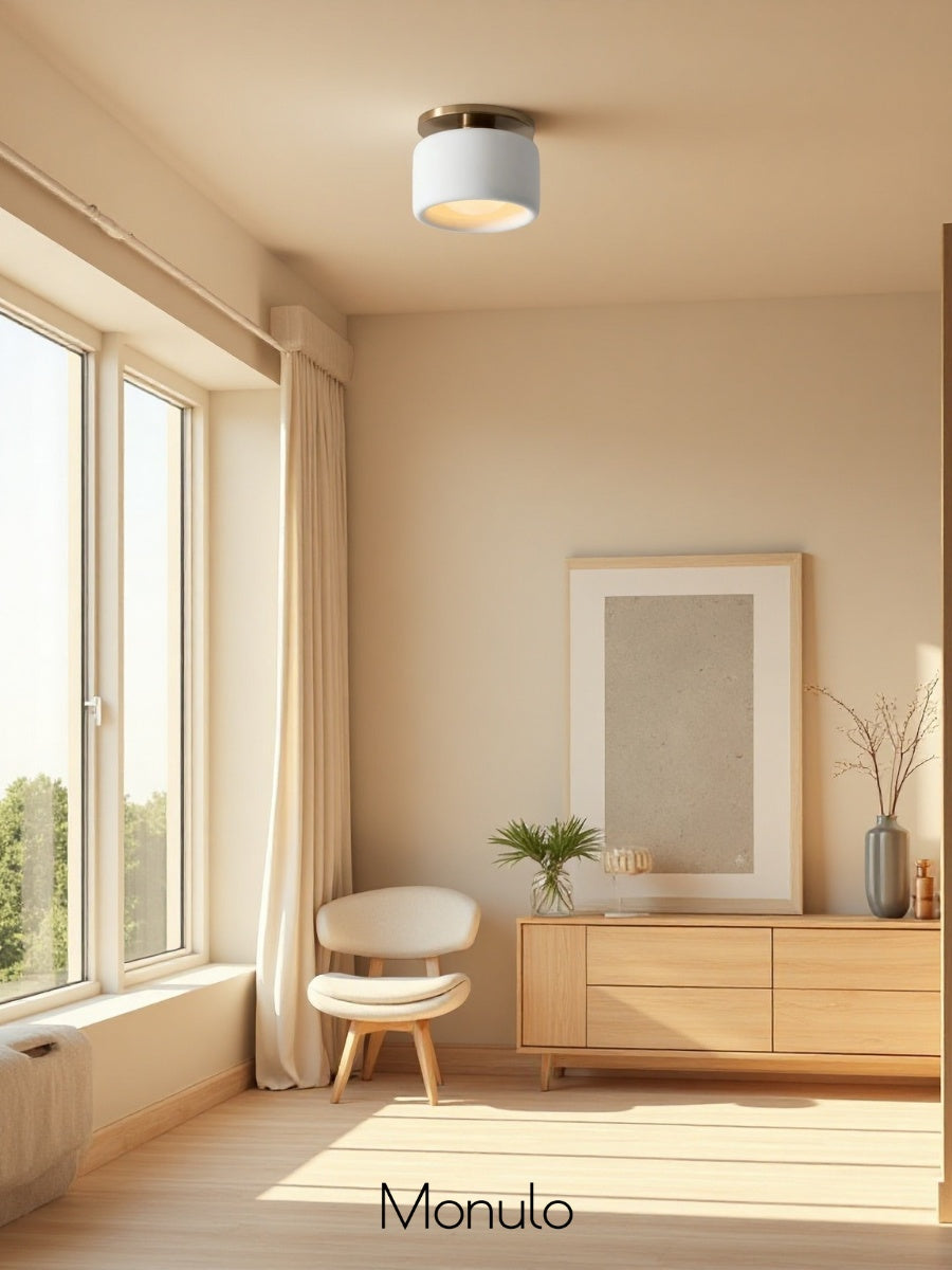 Porcelain Flush Mount Ceiling Light