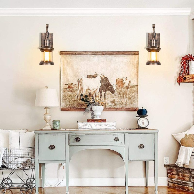Vintage Industrial Wall Lantern