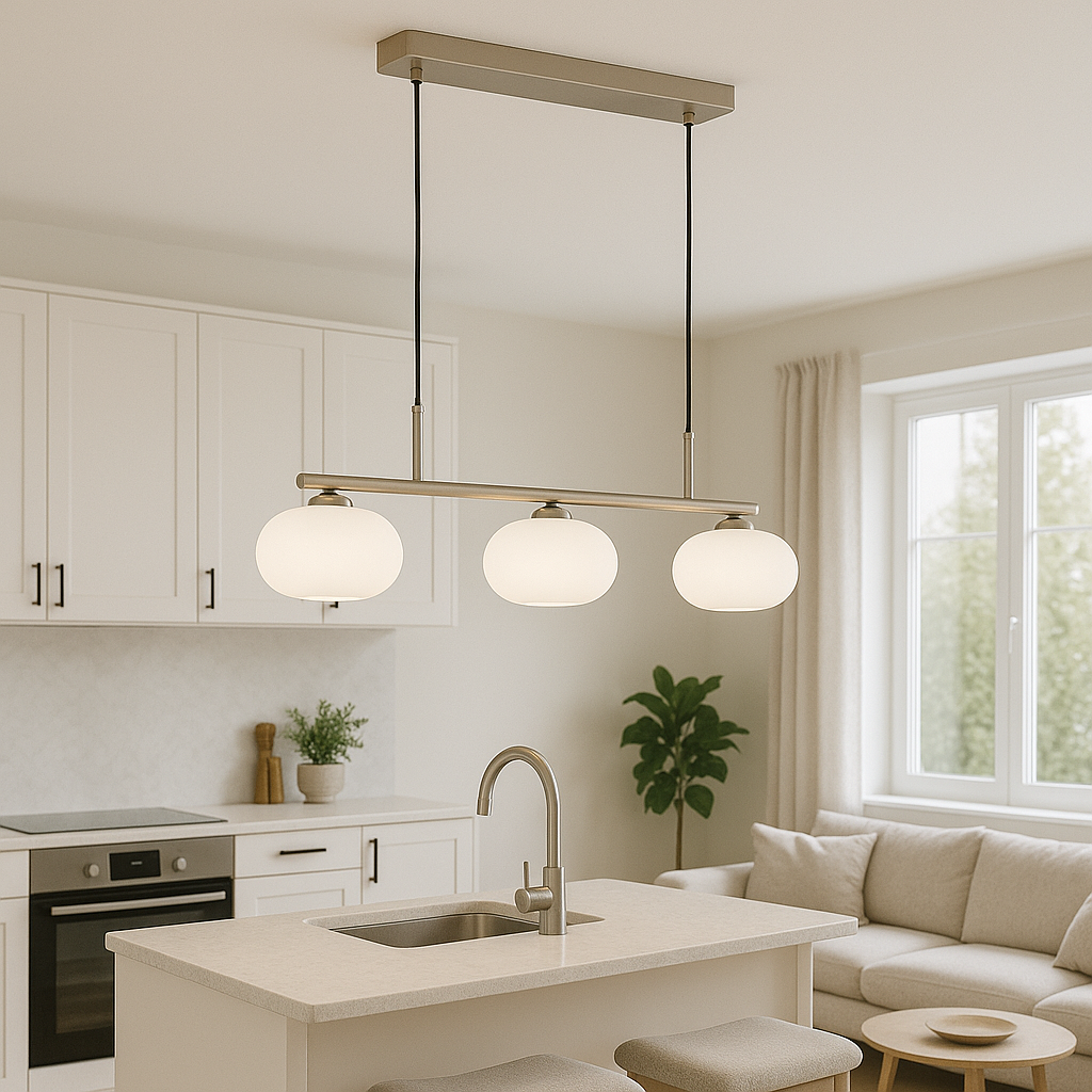 Modern 3-Light Bauhaus Island Pendant