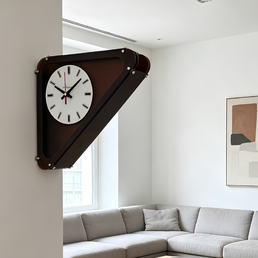 Horloge murale géométrique minimaliste design
