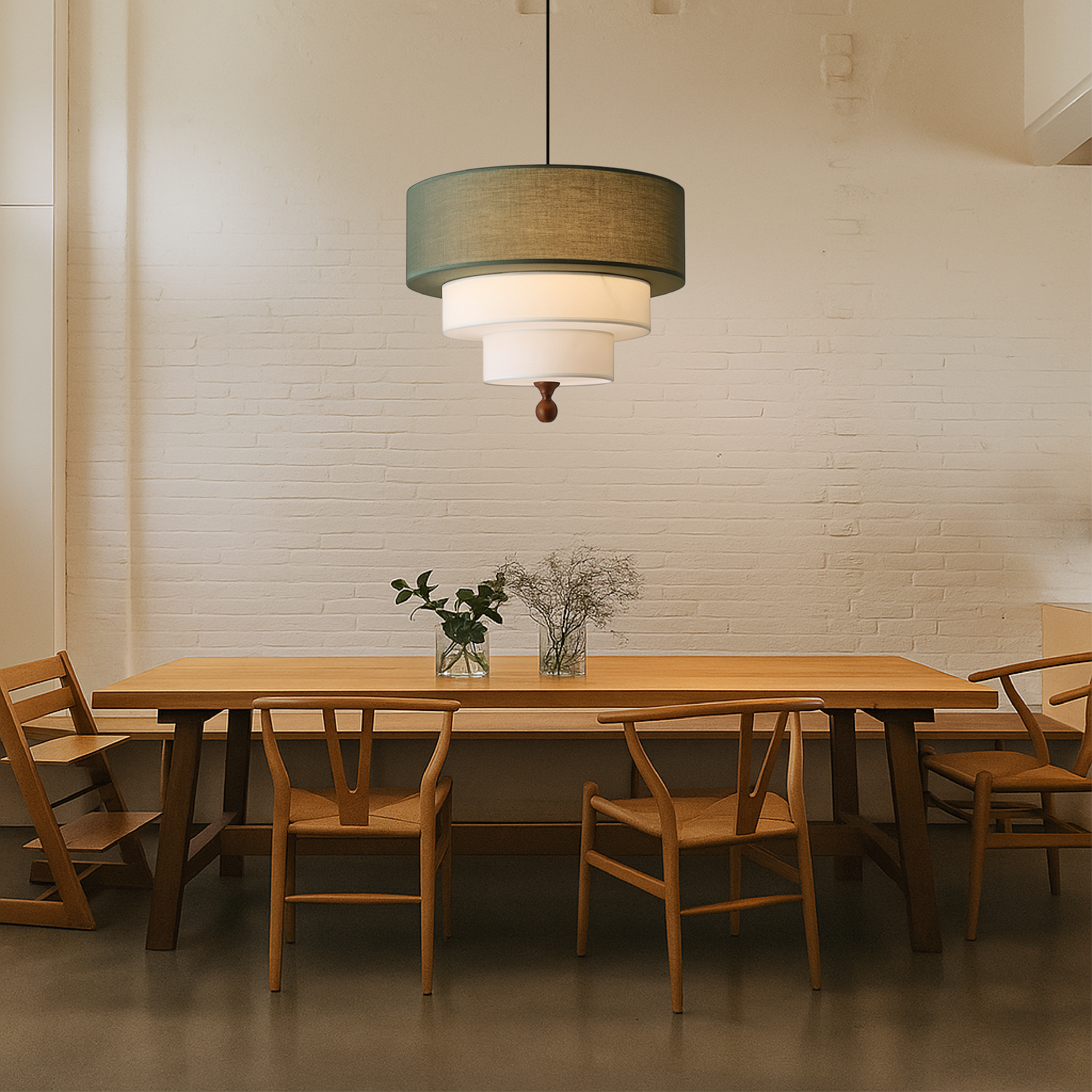 Modern Layered Cotton Pendant Light